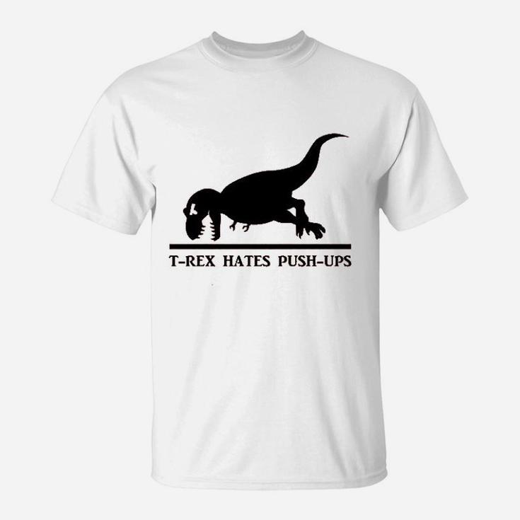 T Rex Hates Pushups Funny Dinosaur T-Shirt