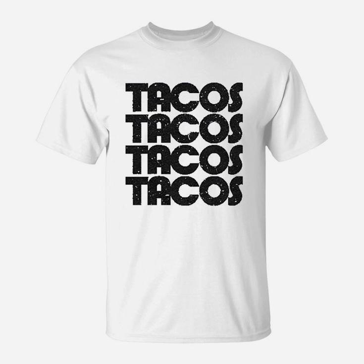 Tacos Tacos Tacos Funny Retro Cinco De Mayo T-Shirt