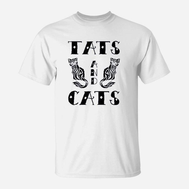 Tats  Cats Cat Mom Kitty Tattoos Lover Owner Fan Gift T-Shirt