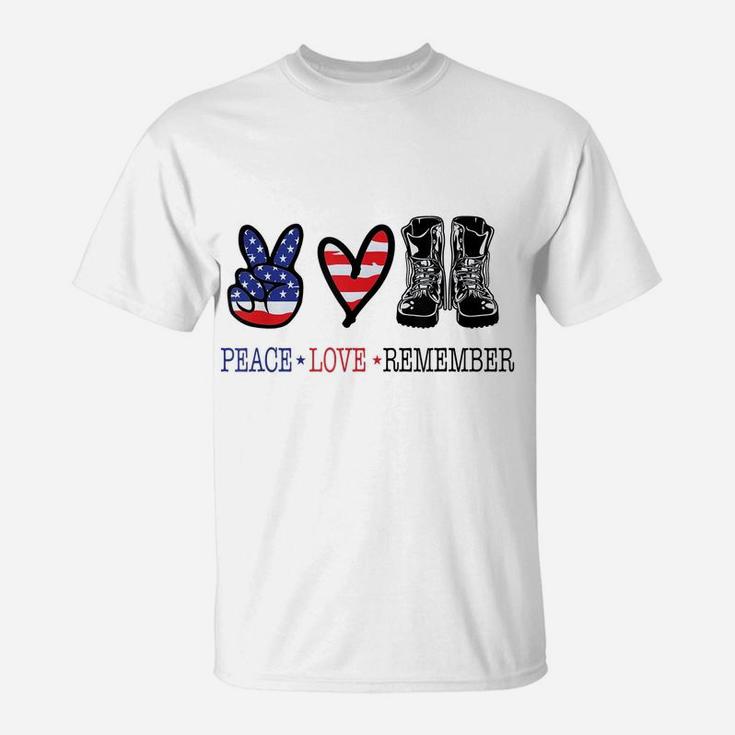 Thank You Veterans Day American Flag Heart Military Army T-Shirt
