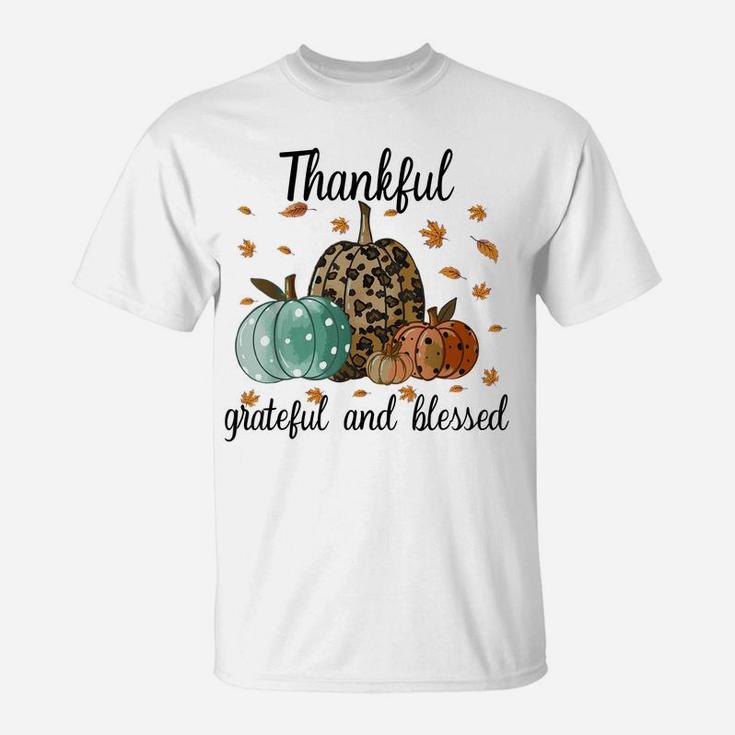 Thankful Grateful Blessed Shirt For Women Funny Christmas T-Shirt