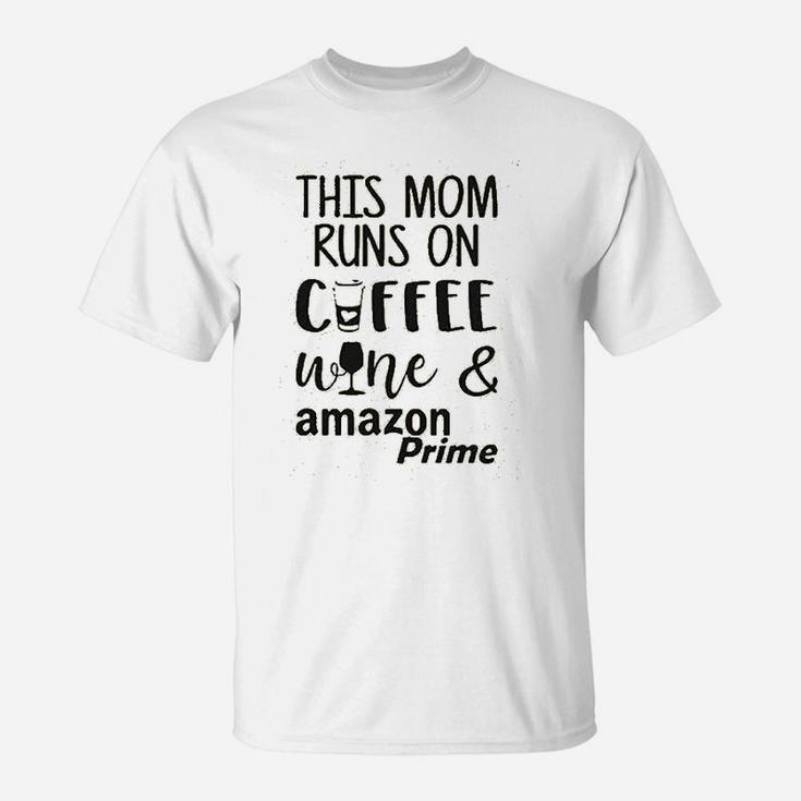 This Mom Runs On Coffee T-Shirt