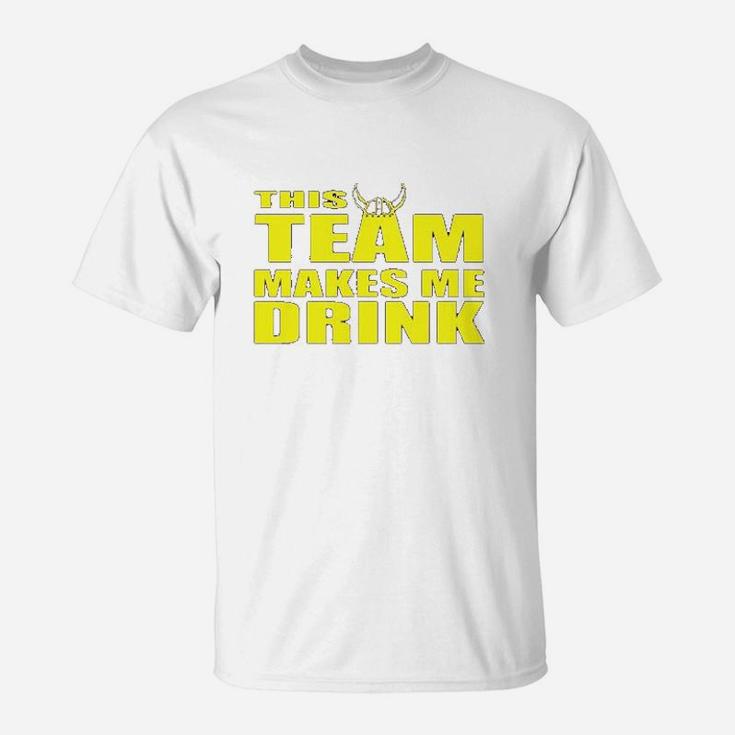 This Team Makes Me Drink Minnesota Funny T-Shirt