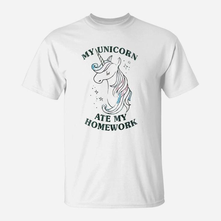Unicorn Ate My Homework T-Shirt
