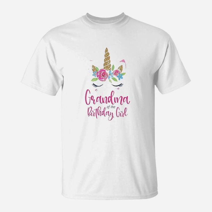 Unicorn Grandma Of The Birthday Girl T-Shirt