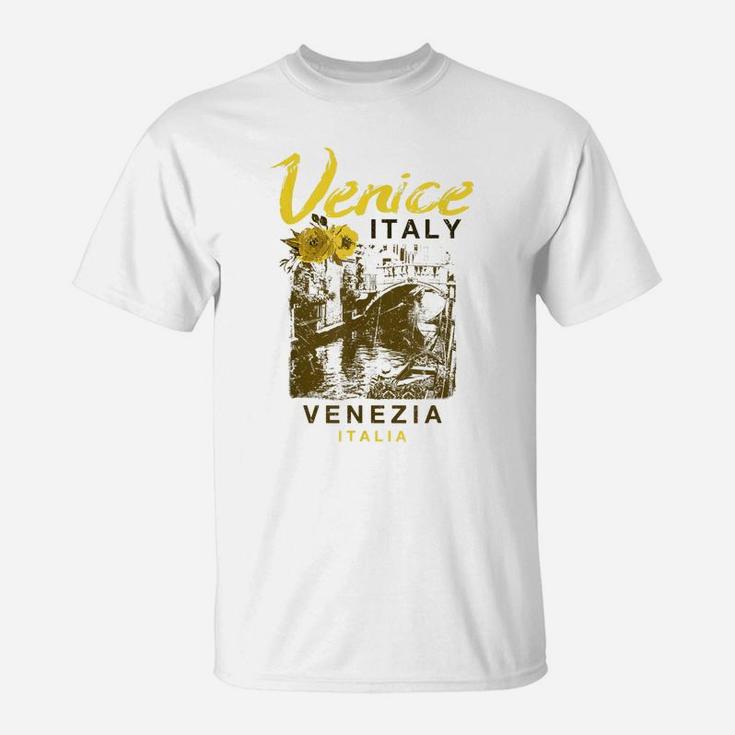 Venice Italy Venezia Italia Vintage Italian Travel T Shirt T-Shirt