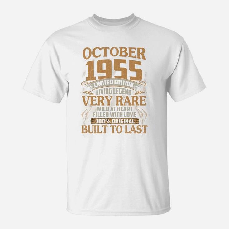Vintage 66 Years Old October 1955 66Th Birthday Gift Ideas Sweatshirt T-Shirt