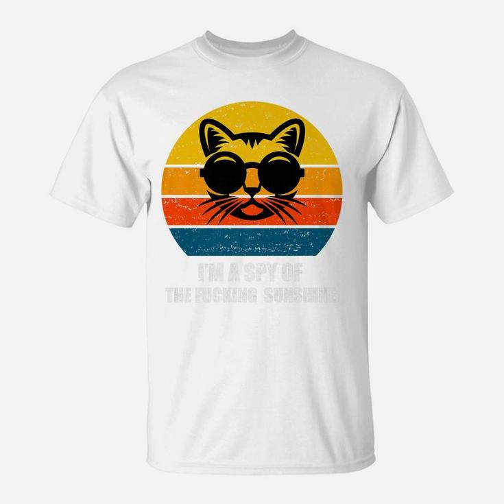 Vintage Black Cat Lover,Retro Cats I'm A Spy Of The Sunshine T-Shirt