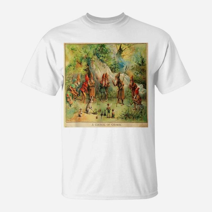 Vintage Council Of Gnomes Funny  Tee T-Shirt