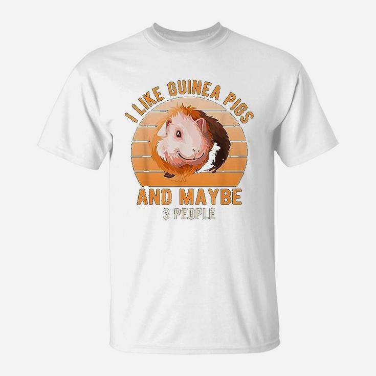 Vintage Design I Like Guinea Pigs And Maybe 3 People T-Shirt