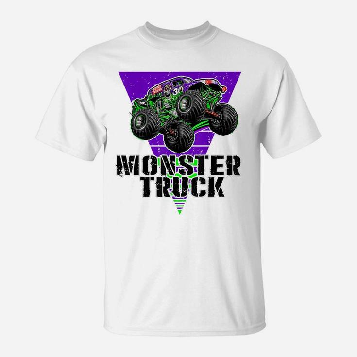 Vintage Monster Truck Are My Jam, Truck Boys Birthday Tees T-Shirt