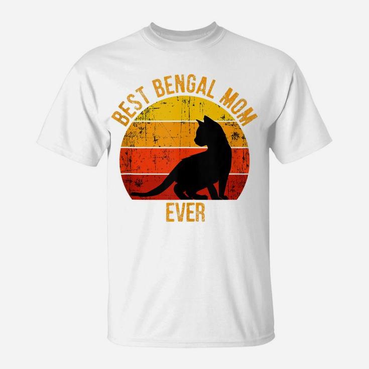 Vintage Retro Best Bengal Cat Mom Ever T-Shirt