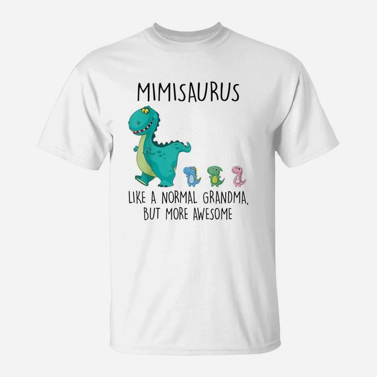 Vintage Retro Mimi Saurus Funny Dinosaur Grandma Matching T-Shirt