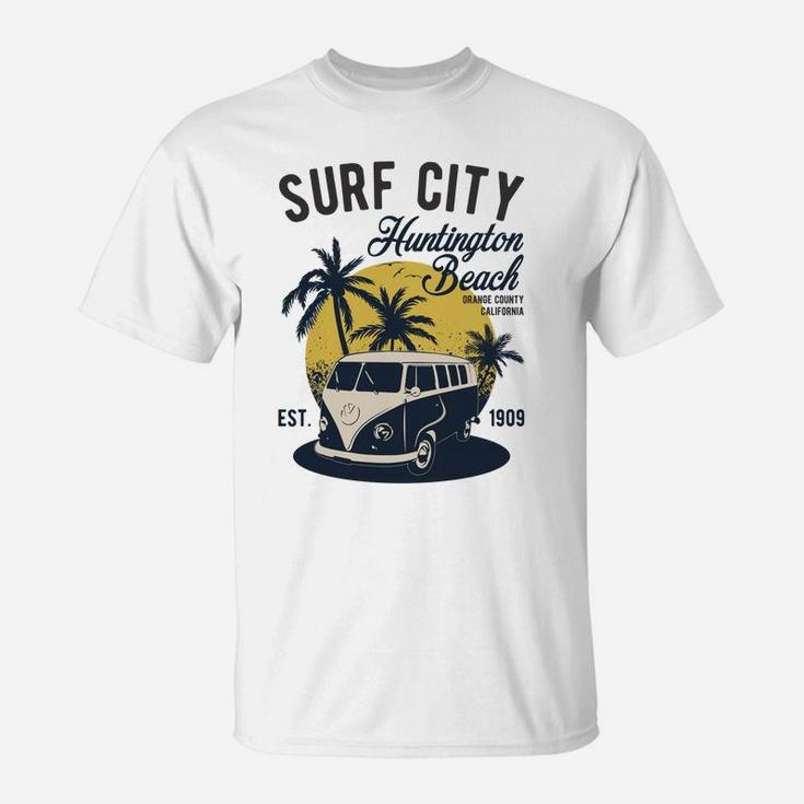 Vintage Surf City Huntington Beach California Summer Gift Sweatshirt T-Shirt