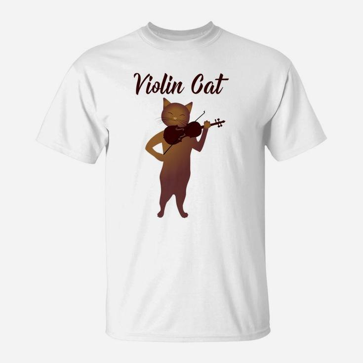 Violin Cat Musical Premium Tshirt T-Shirt
