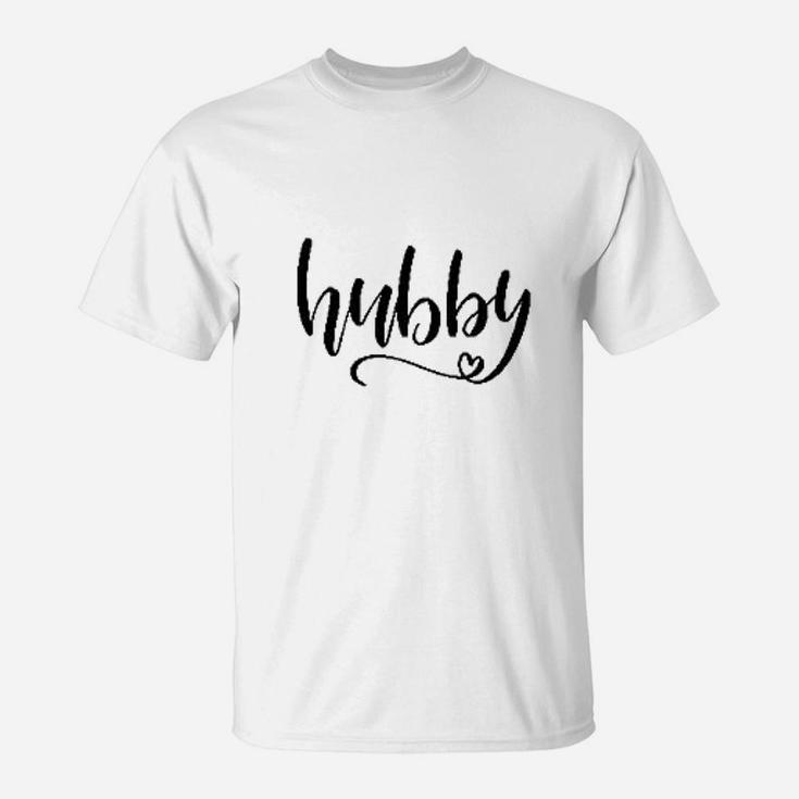We Match Hubby  Wifey Matching Couple Football T-Shirt