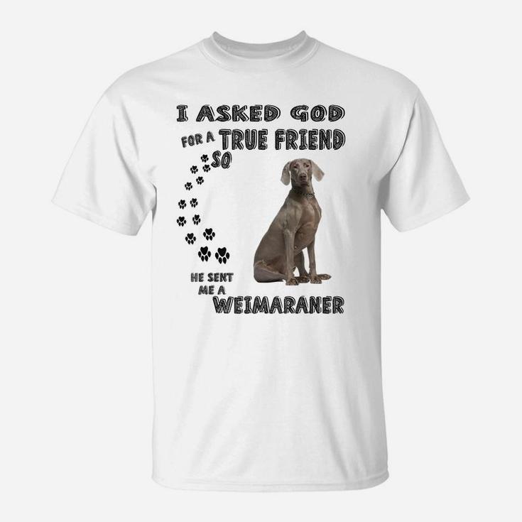 Weimaraner Quote Mom Weim Dad Costume, Cute Grey Hunting Dog T-Shirt