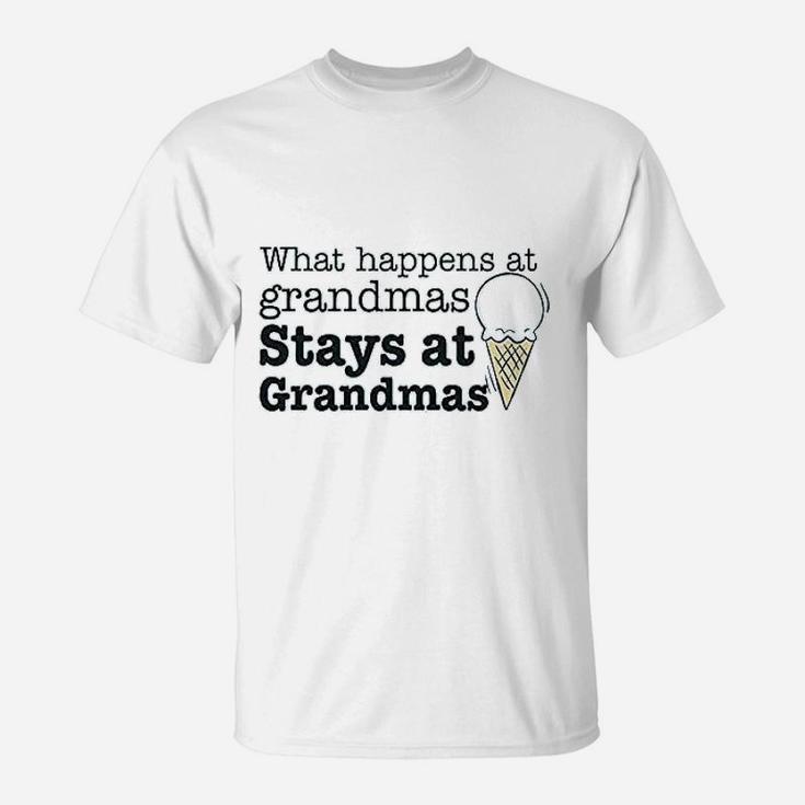 What Happens At Grandmas Stays And Grandmas Ice Cream T-Shirt