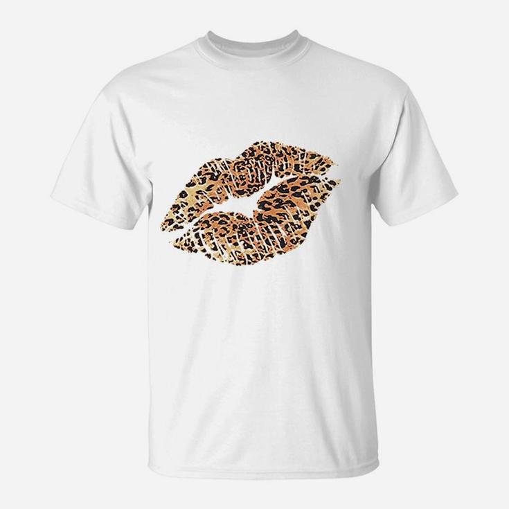 Women Leopard Lips  Summer T-Shirt