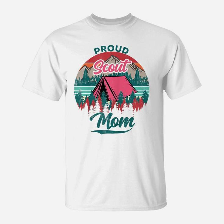 Womens Camping Mother- Proud Scout Mom T-Shirt