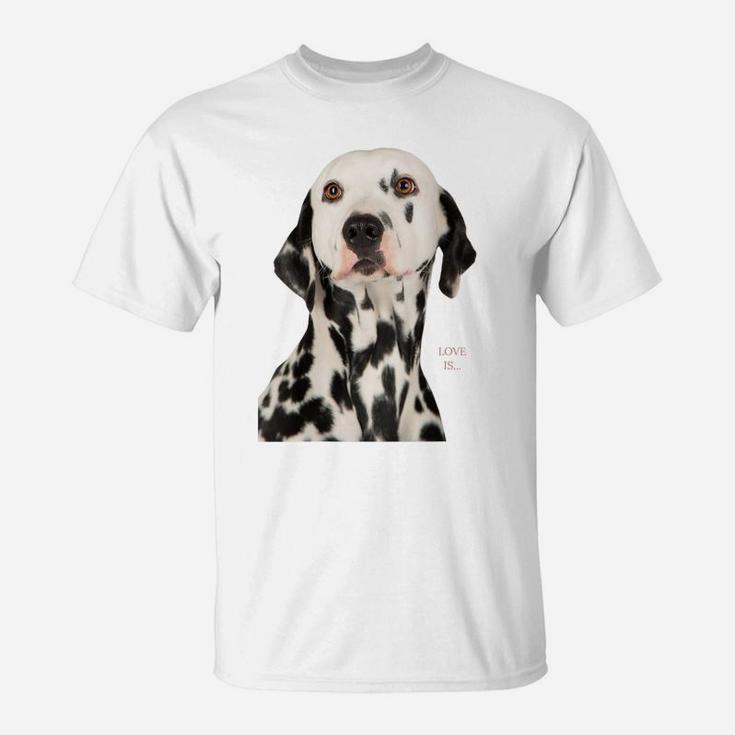 Womens Dalmatian Shirt Dalmation Tshirt Dog Mom Dad Love Pet Tee T-Shirt