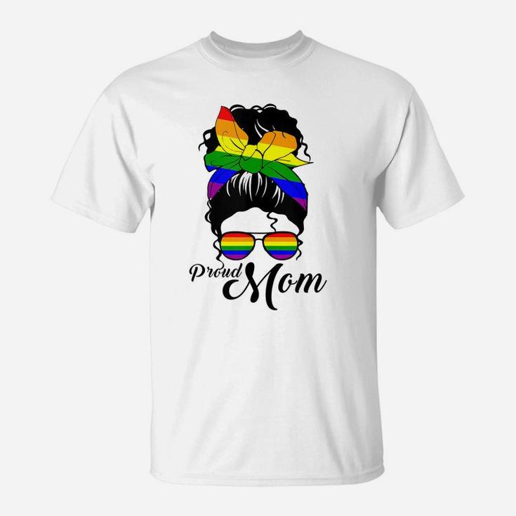 Womens Proud Mom Mothers-Day Gay Pride Lgbt-Q Mama Mommy T-Shirt