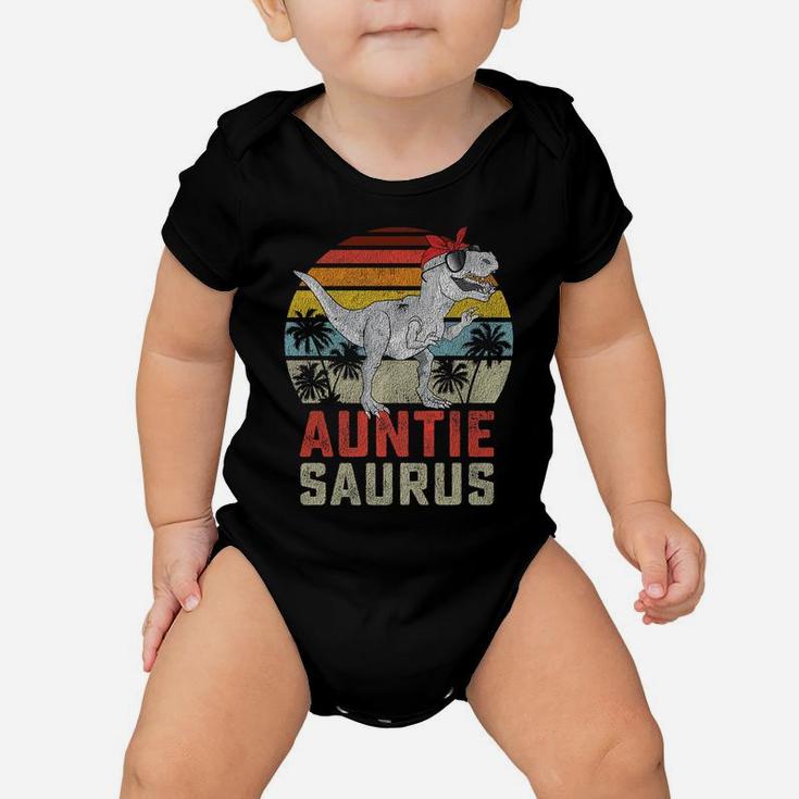 Auntiesaurus T Rex Dinosaur Auntie Saurus Family Matching Baby Onesie