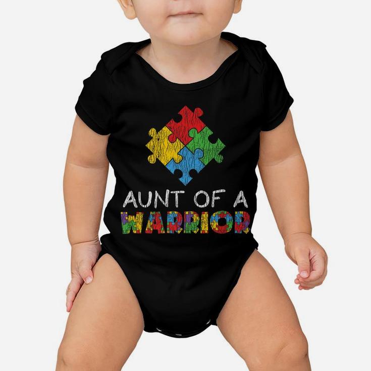 Autism Awareness Aunt Of A Warrior Autistic Kids Awareness Baby Onesie