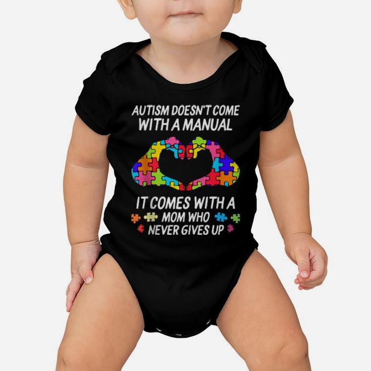 Autism Awareness Doesn't Come With Manual Mom Heart Puzzle Baby Onesie