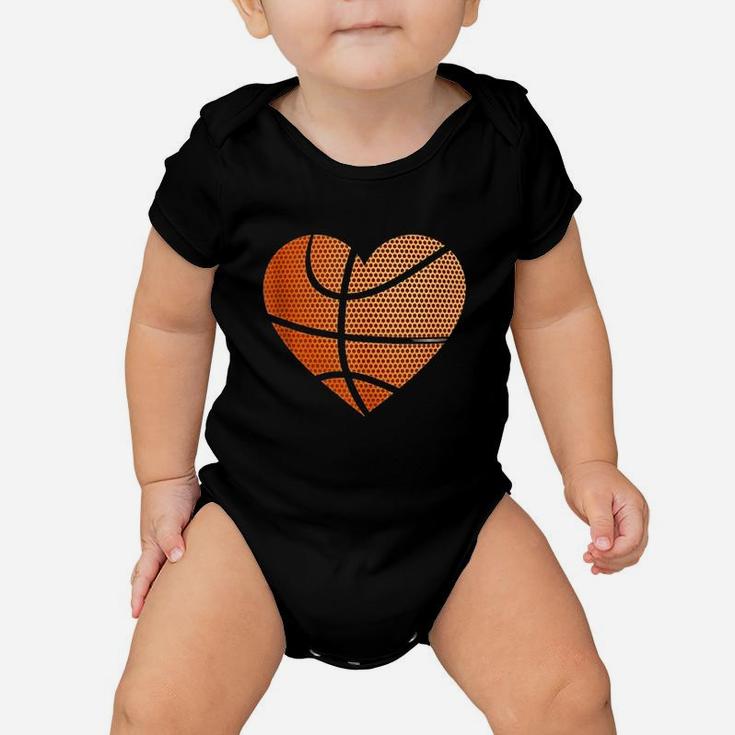 Basketball Ball Love Heart Mom Dad Sports Player Fun Gift Baby Onesie