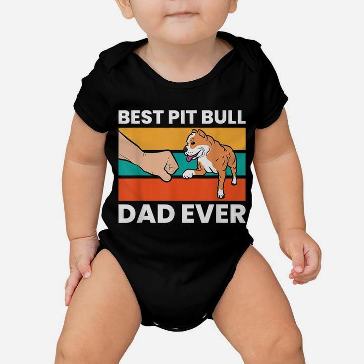 Best Pit Bull Dad Ever Funny Pitbull Dog Owner Baby Onesie
