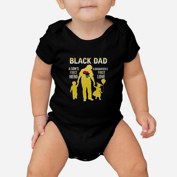 Black Dad A Son's First Hero Baby Onesie