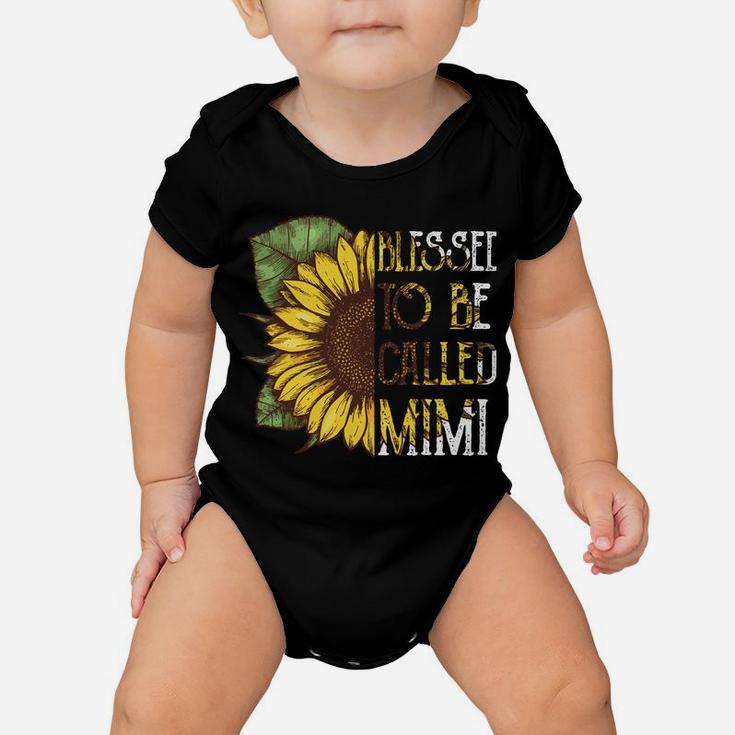 Blessed To Be Called Mimi Sunflower Grandma Gifts Christmas Baby Onesie