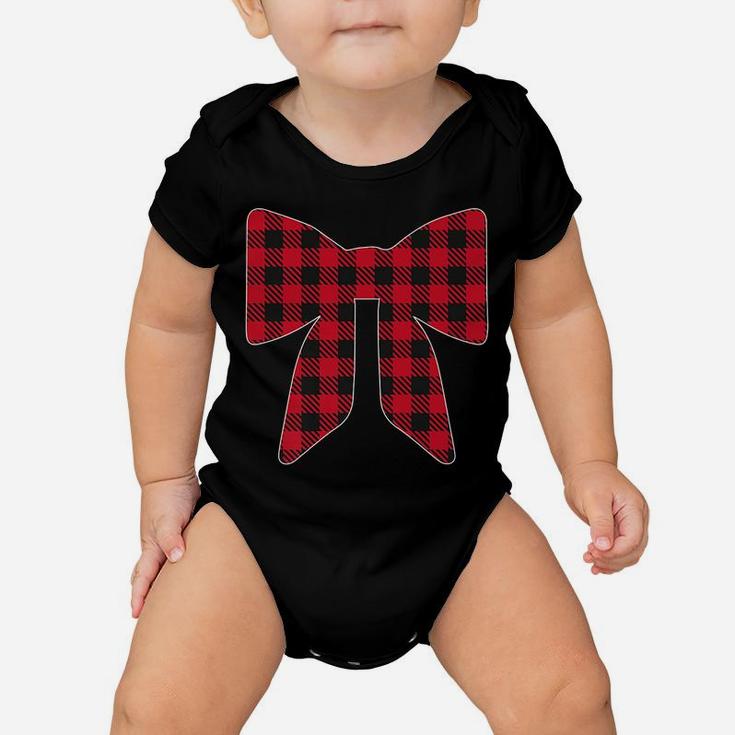 Buffalo Plaid Check Tie Christmas Gift For Men Dad Family Baby Onesie