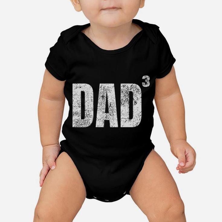 Dad Cubed Shirt Dad Of Three Mens Quote Funny Christmas Gift Baby Onesie