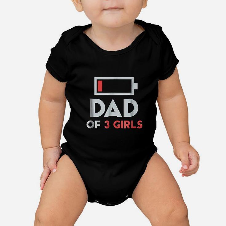 Dad Of 3 Girls Men Fathers Day Gift From Daughter Wife Baby Onesie