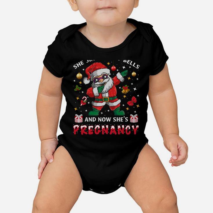 Dad Santa Christmas Pregnancy Announcement Papa Christmas Sweatshirt Baby Onesie