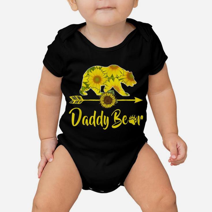 Daddy Bear Sunflower  Funny Mother Father Gifts Baby Onesie