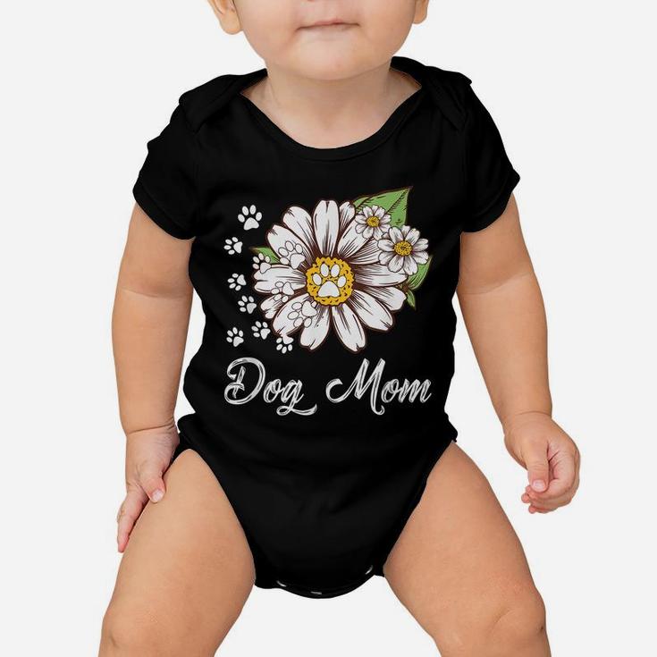 Daisy Flower Dog Mom Paw Footprint Funny Gift For Men Women Baby Onesie
