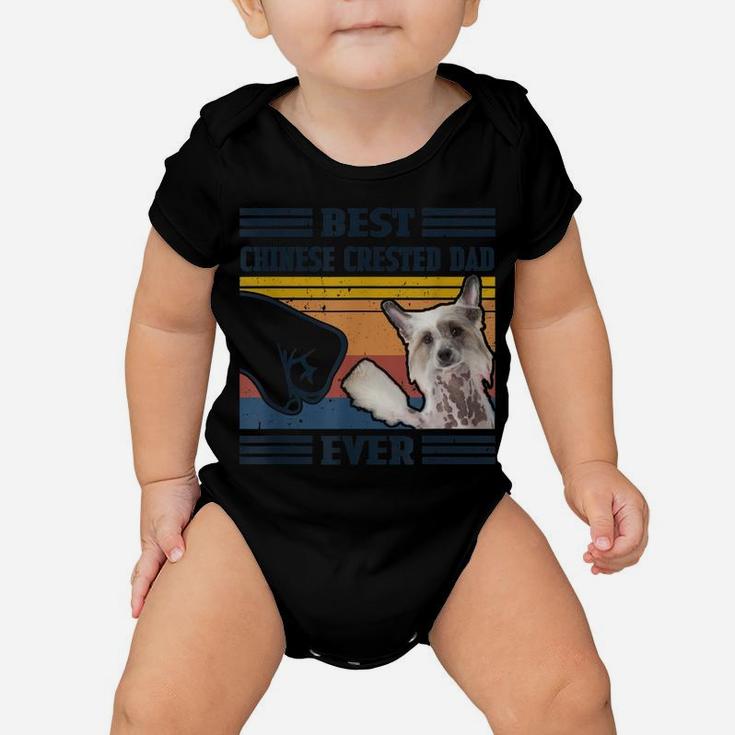 Dog Vintage Best Chinese Crested Dad Ever Father's Day Baby Onesie