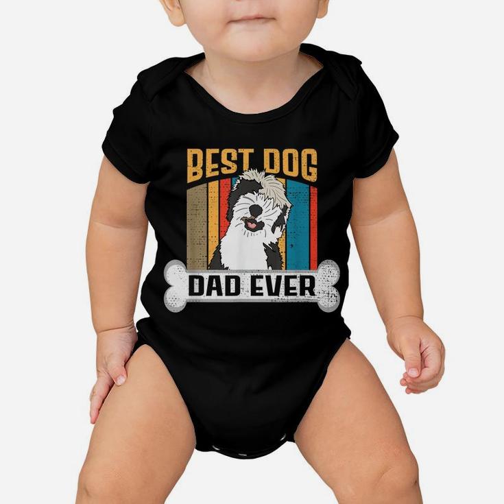 Fathers Day Sheepadoodle Dog Lover Shirt Best Dog Dad Ever Baby Onesie