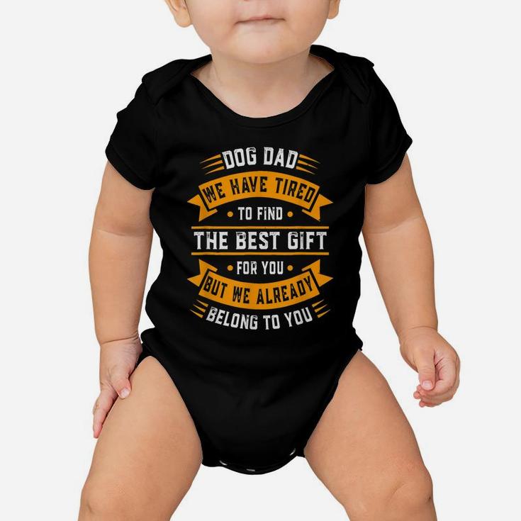 Fathers Day Shirt Dog Dad From Daughter Son Wife For Daddy Baby Onesie