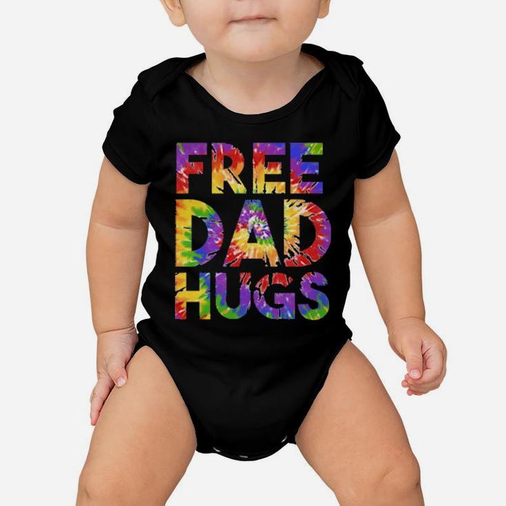 Free Dad Hugs Pride Lgbtq Gay Rights Straight Support Tiedye Baby Onesie
