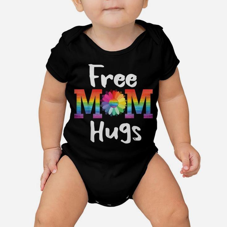Free Mom Hugs  Lgbt Pride Parades Daisy Flower Shirt Baby Onesie