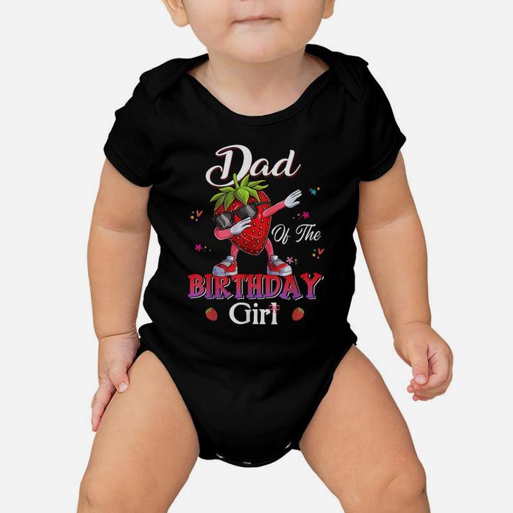 Fruit Lovers Dad Of The Birthday Girl Strawberry Baby Onesie