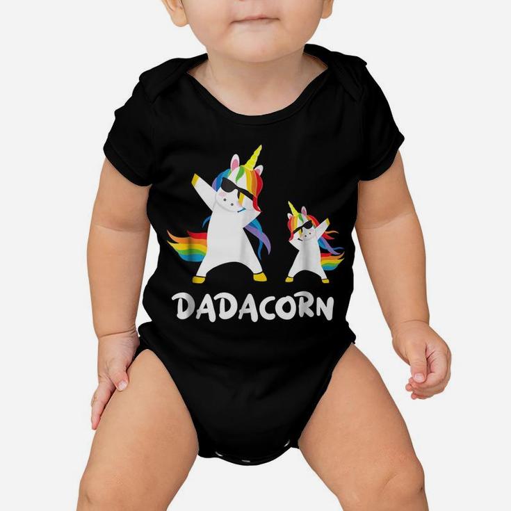 Funny Dad Unicorn Dadacorn DabbingShirt Daddy Father Gift Baby Onesie