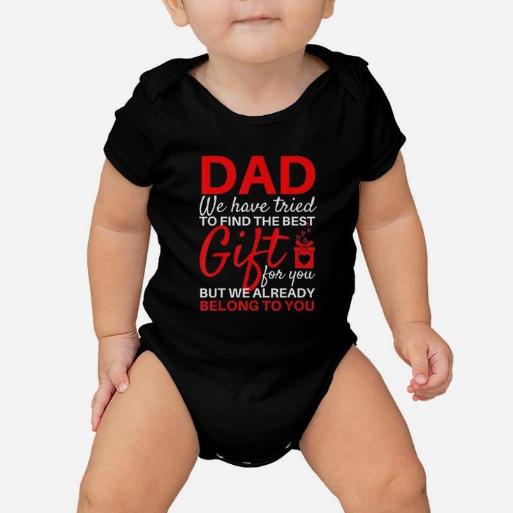 Funny Fathers Day Gift From Daughter Son Wife For Dad Baby Onesie