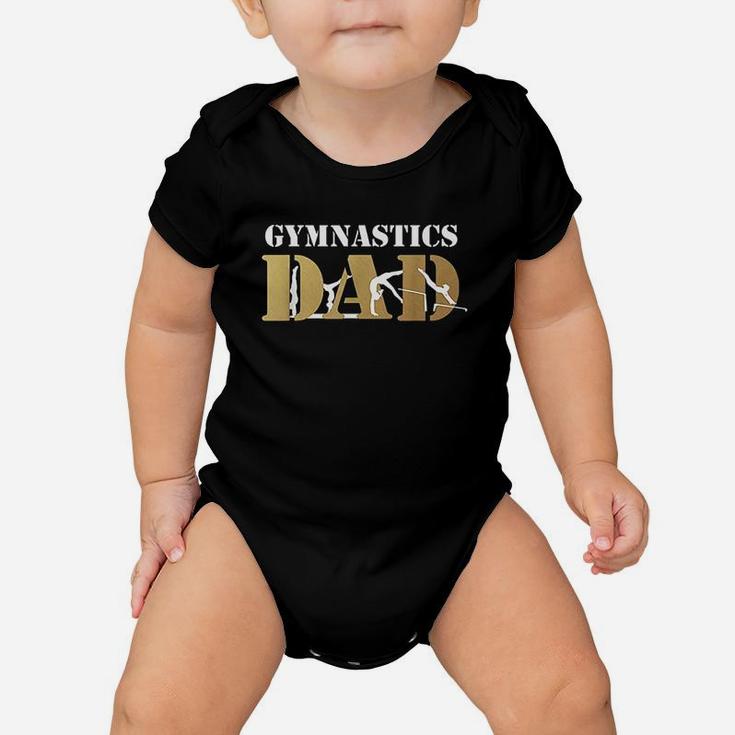Funny Gymnastics Dad  Love Daughter Gift Baby Onesie