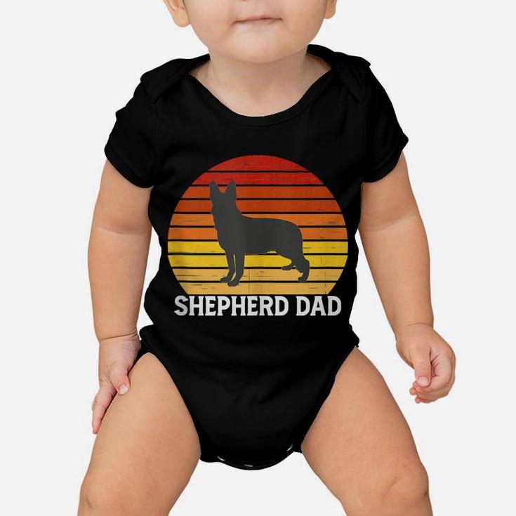 German Shepherd Gifts - Retro Shepherd Dad Shepard Dog Lover Baby Onesie