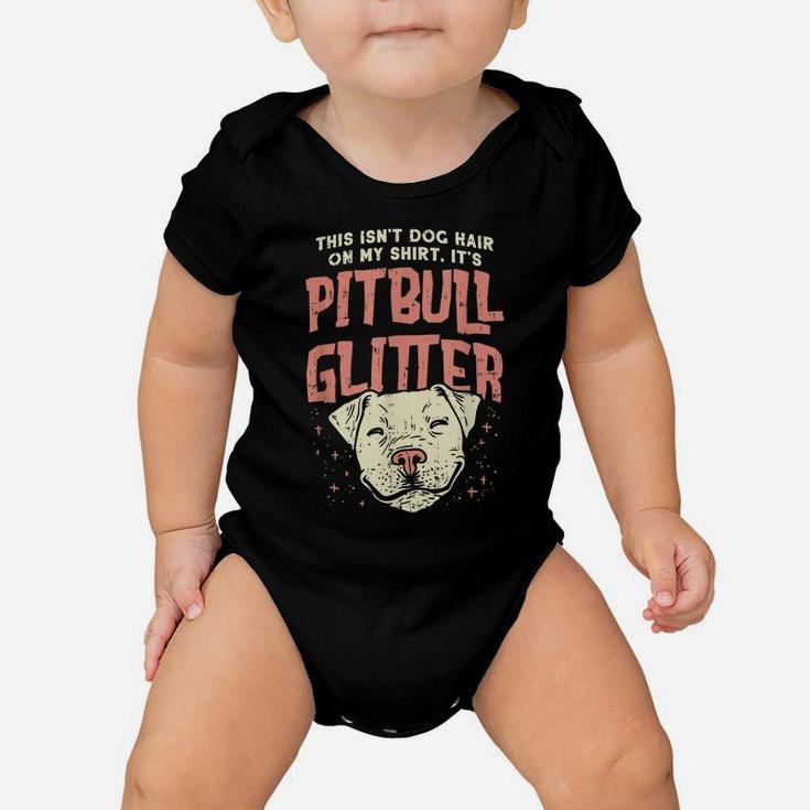 Girls Pitbull Glitter Hair Dog Lover - Mothers Day Gift Mom Baby Onesie